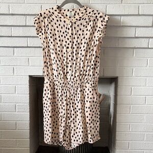kate spade Pink Polka Dot Short Sleeve Romper Dress